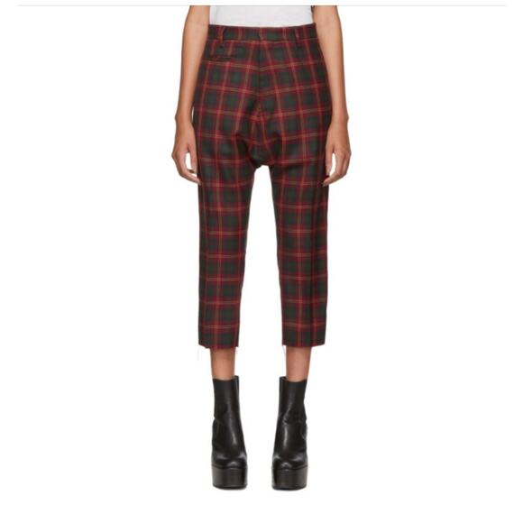 B45  R13 Tartan Plaid Tailored Drop Trouser Pant 25 Punk Street 90s Revival Y2K - Picture 1 of 11
